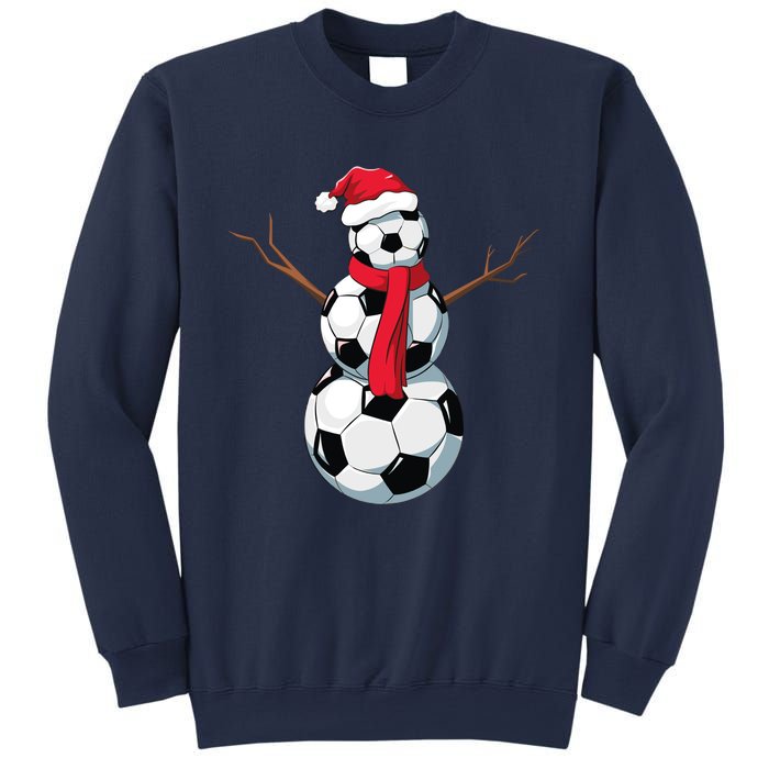 Funny Christmas Soccer Balls Santa Snowman Santa Hat Player Sweatshirt