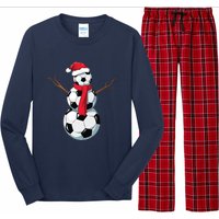 Funny Christmas Soccer Balls Santa Snowman Santa Hat Player Long Sleeve Pajama Set