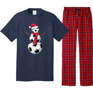 Funny Christmas Soccer Balls Santa Snowman Santa Hat Player Pajama Set