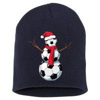 Funny Christmas Soccer Balls Santa Snowman Santa Hat Player Short Acrylic Beanie