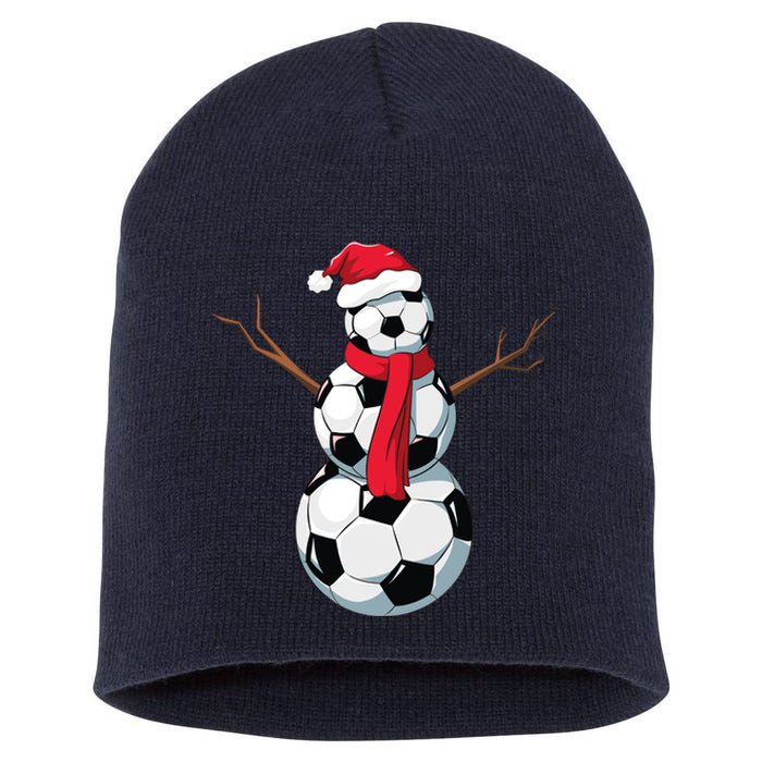 Funny Christmas Soccer Balls Santa Snowman Santa Hat Player Short Acrylic Beanie