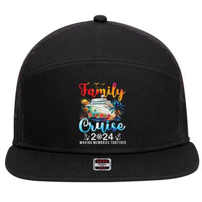 Family Cruise Ship Vacation Trip 2024 Family Cruise Matching 7 Panel Mesh Trucker Snapback Hat