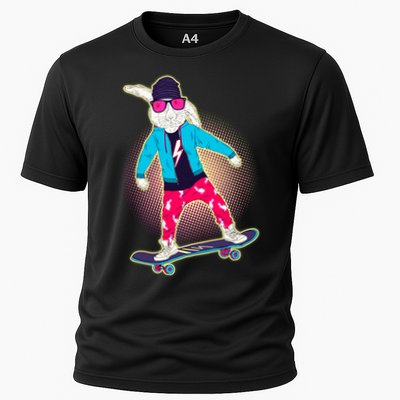 Funny Cool Skateboarding Easter Bunny Rabbit Performance Shirt