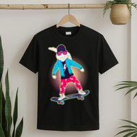 Funny Cool Skateboarding Easter Bunny Rabbit T-Shirt