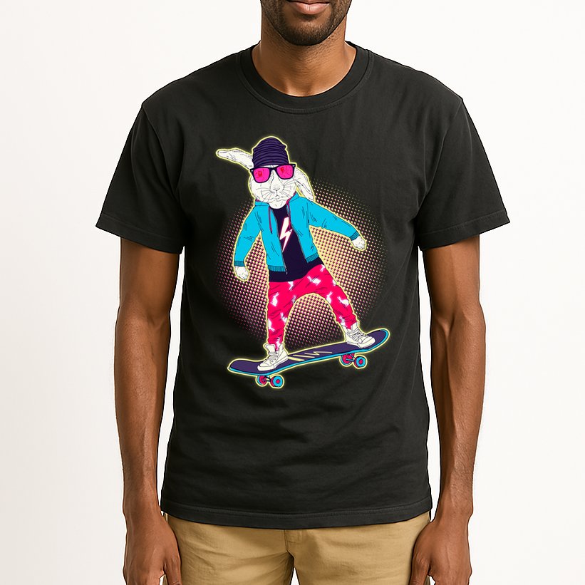 Funny Cool Skateboarding Easter Bunny Rabbit Tall T-Shirt
