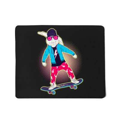 Funny Cool Skateboarding Easter Bunny Rabbit Mousepad