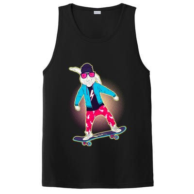 Funny Cool Skateboarding Easter Bunny Rabbit PosiCharge Competitor Tank