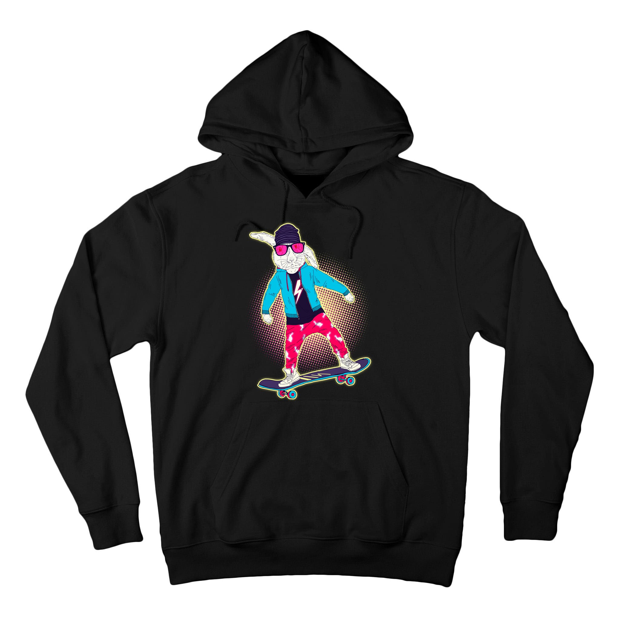 Funny Cool Skateboarding Easter Bunny Rabbit Tall Hoodie