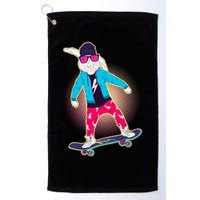 Funny Cool Skateboarding Easter Bunny Rabbit Golf Towel