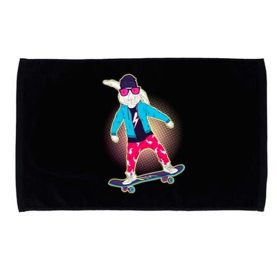 Funny Cool Skateboarding Easter Bunny Rabbit Microfiber Hand Towel