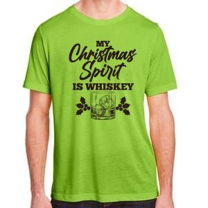 Funny Christmas Spirit Is Whiskey Adult ChromaSoft Performance T-Shirt