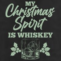 Funny Christmas Spirit Is Whiskey 7 Panel Mesh Trucker Snapback Hat