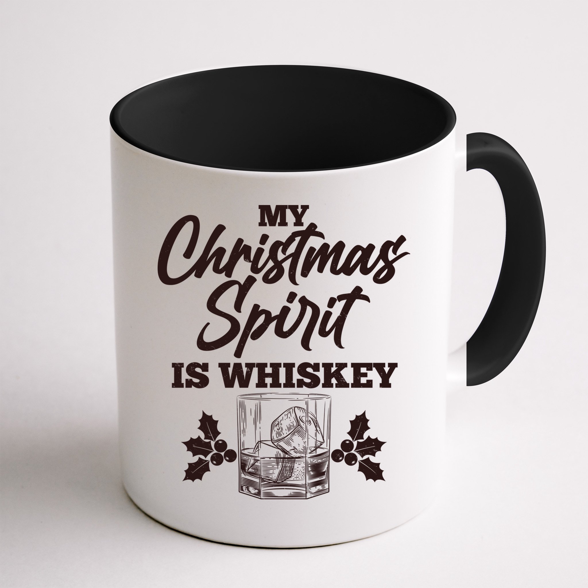 Funny Christmas Spirit Is Whiskey Mug