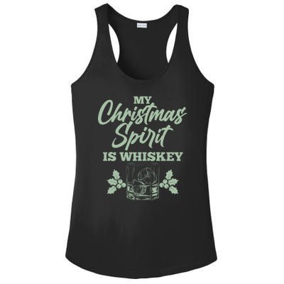 Funny Christmas Spirit Is Whiskey Ladies PosiCharge Competitor Racerback Tank