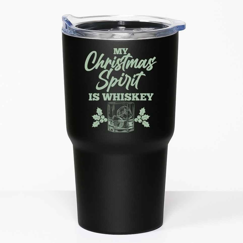 Funny Christmas Spirit Is Whiskey Tumbler
