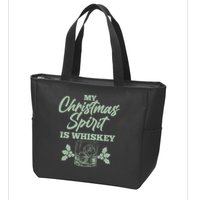 Funny Christmas Spirit Is Whiskey Zip Tote Bag