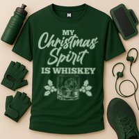 Funny Christmas Spirit Is Whiskey Performance Shirt