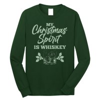 Funny Christmas Spirit Is Whiskey Long Sleeve Shirt