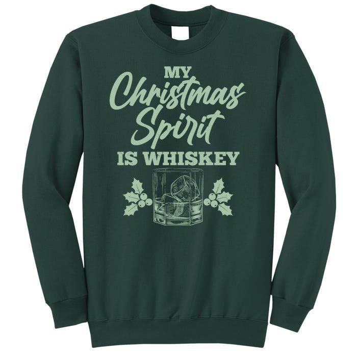 Funny Christmas Spirit Is Whiskey Sweatshirt