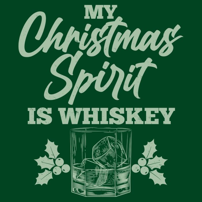Funny Christmas Spirit Is Whiskey Button