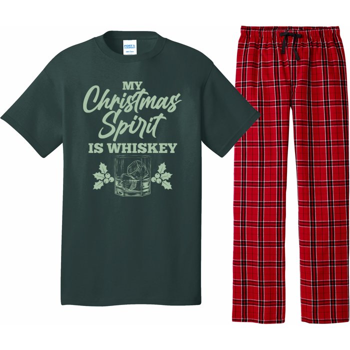 Funny Christmas Spirit Is Whiskey Pajama Set