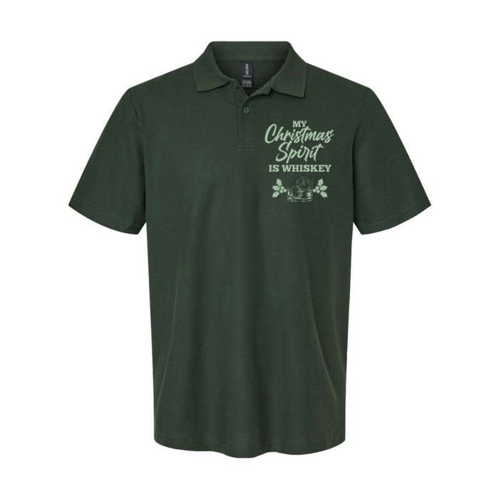 Funny Christmas Spirit Is Whiskey Softstyle Adult Sport Polo