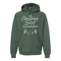 Funny Christmas Spirit Is Whiskey Premium Hoodie