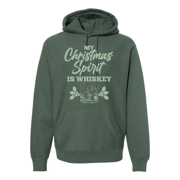 Funny Christmas Spirit Is Whiskey Premium Hoodie