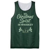 Funny Christmas Spirit Is Whiskey Mesh Reversible Basketball Jersey Tank