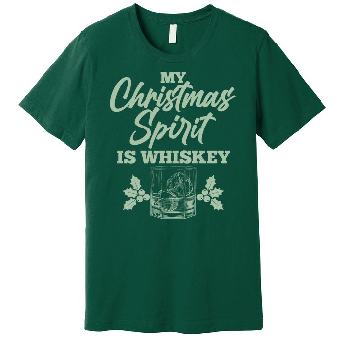 Funny Christmas Spirit Is Whiskey Premium T-Shirt