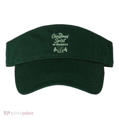 Funny Christmas Spirit Is Whiskey Valucap Bio-Washed Visor