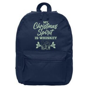 Funny Christmas Spirit Is Whiskey 16 in Basic Backpack