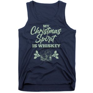 Funny Christmas Spirit Is Whiskey Tank Top