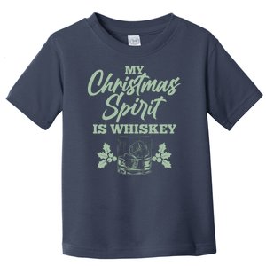 Funny Christmas Spirit Is Whiskey Toddler T-Shirt