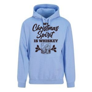 Funny Christmas Spirit Is Whiskey Unisex Surf Hoodie