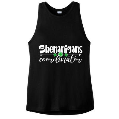 Funny Cute St Patricks Day Shenanigans Coordinator Ladies PosiCharge Tri-Blend Wicking Tank