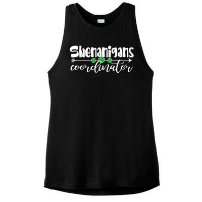 Funny Cute St Patricks Day Shenanigans Coordinator Ladies PosiCharge Tri-Blend Wicking Tank