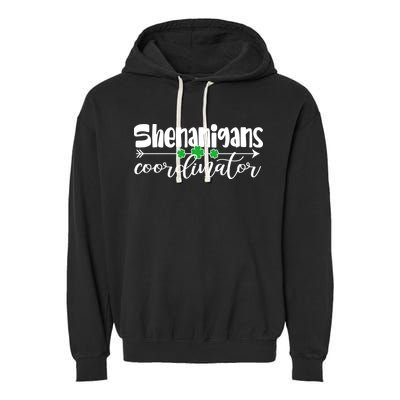 Funny Cute St Patricks Day Shenanigans Coordinator Garment-Dyed Fleece Hoodie