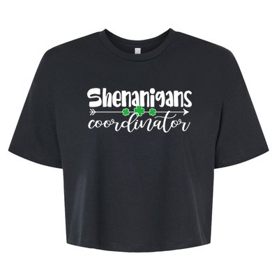 Funny Cute St Patricks Day Shenanigans Coordinator Bella+Canvas Jersey Crop Tee