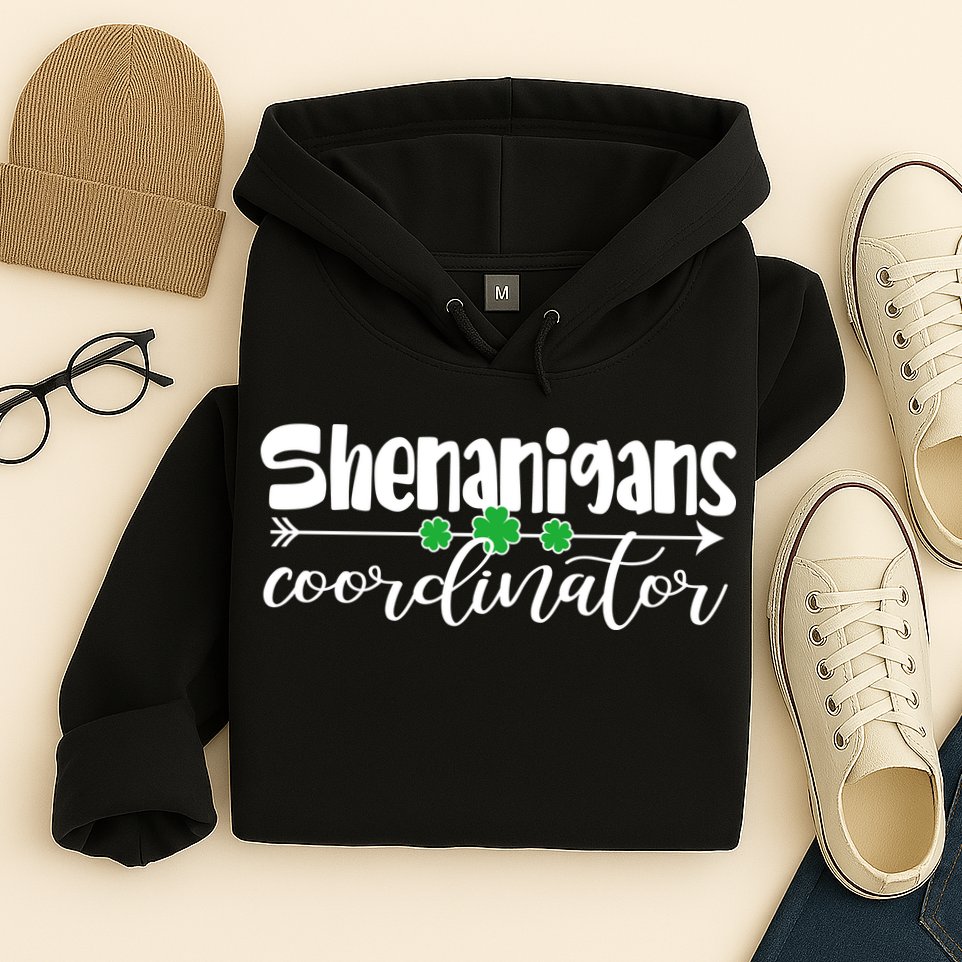 Funny Cute St Patricks Day Shenanigans Coordinator Hoodie