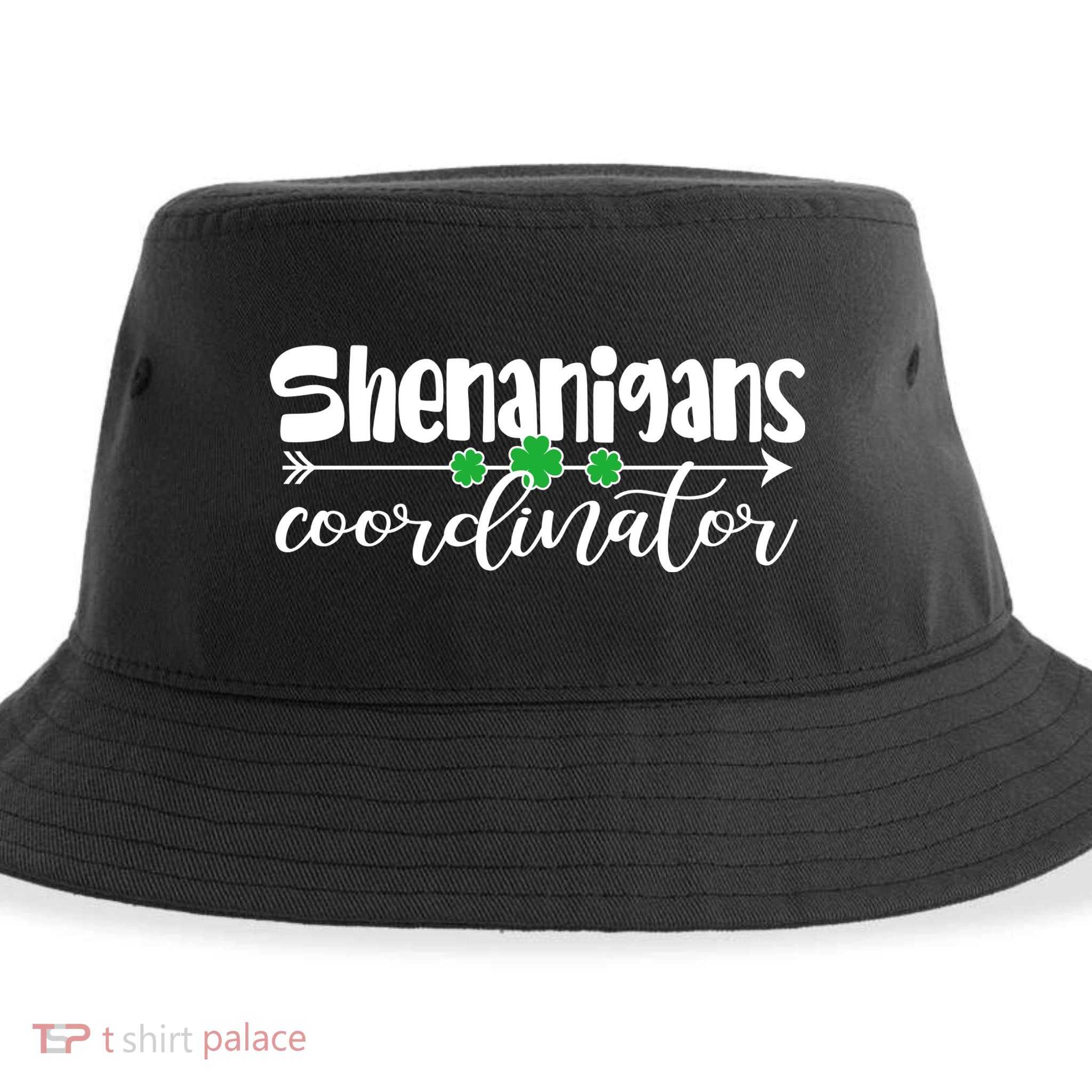 Funny Cute St Patricks Day Shenanigans Coordinator Sustainable Bucket Hat