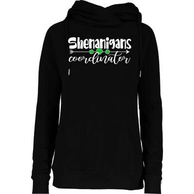 Funny Cute St Patricks Day Shenanigans Coordinator Womens Funnel Neck Pullover Hood