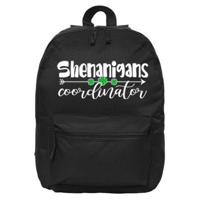 Funny Cute St Patricks Day Shenanigans Coordinator 16 in Basic Backpack