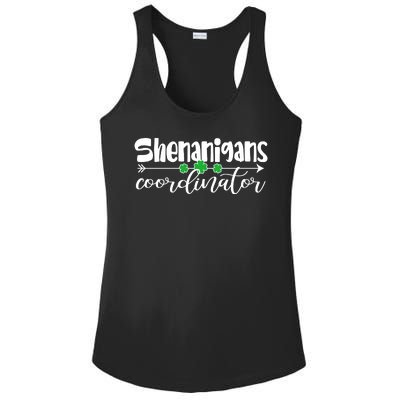 Funny Cute St Patricks Day Shenanigans Coordinator Ladies PosiCharge Competitor Racerback Tank