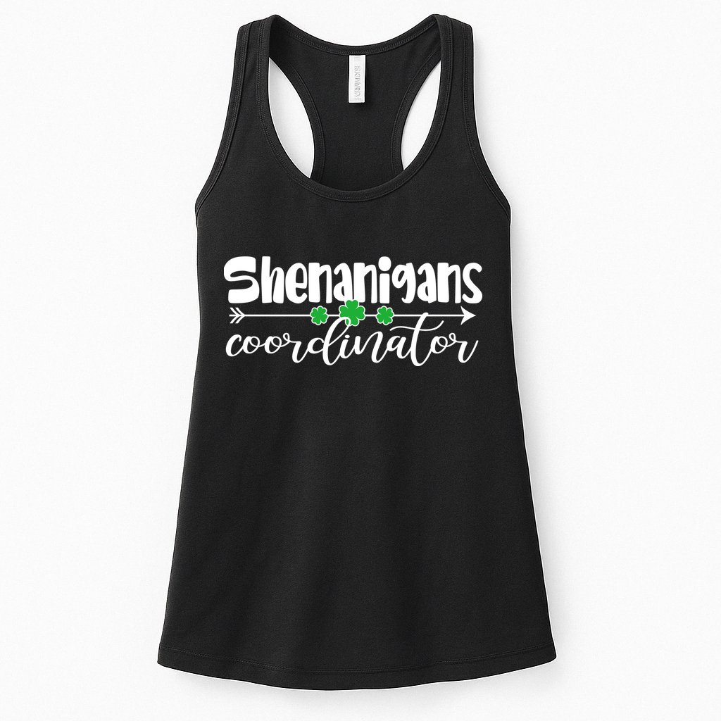 Funny Cute St Patricks Day Shenanigans Coordinator Womens Tank Top