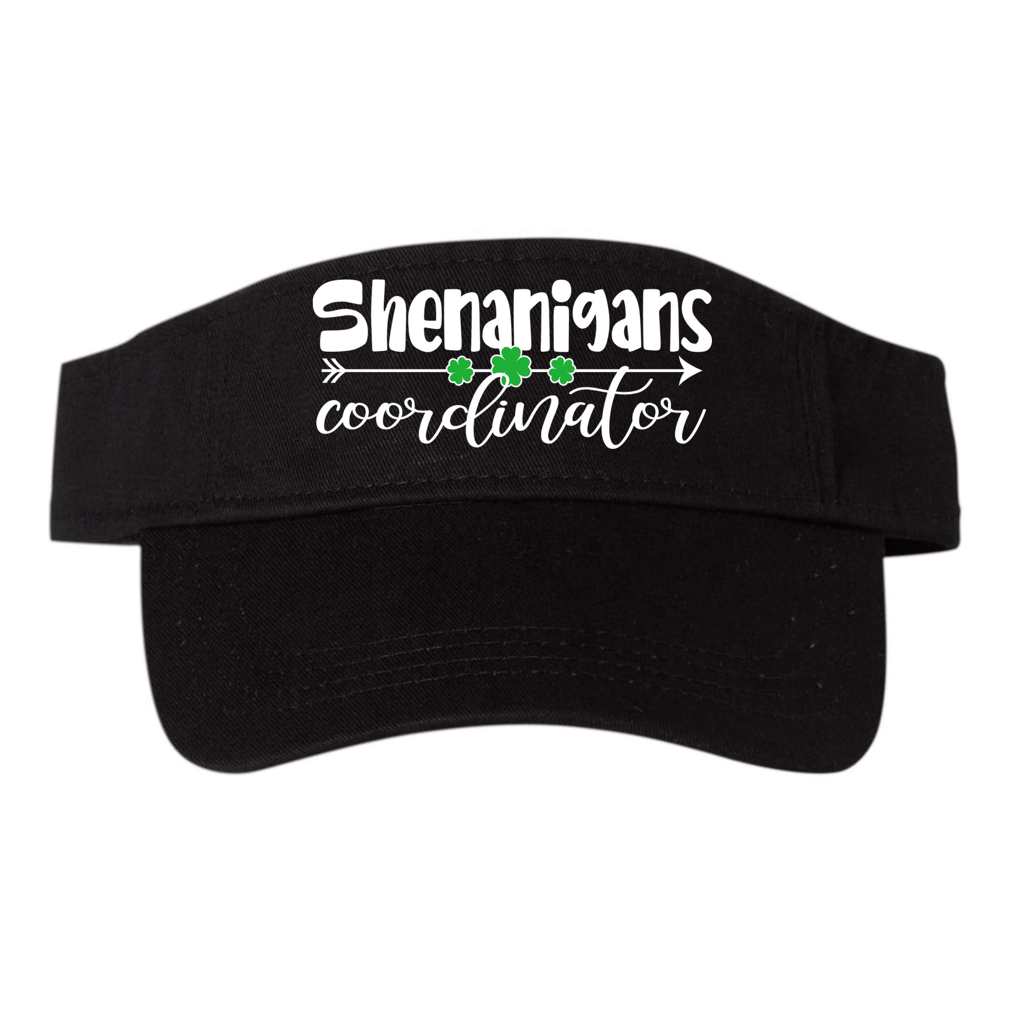 Funny Cute St Patricks Day Shenanigans Coordinator Visor