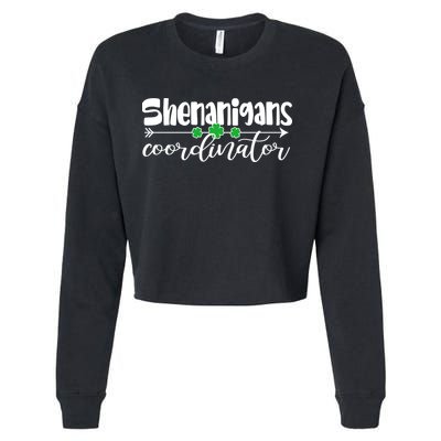 Funny Cute St Patricks Day Shenanigans Coordinator Cropped Pullover Crew