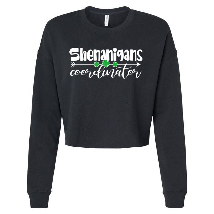 Funny Cute St Patricks Day Shenanigans Coordinator Cropped Pullover Crew