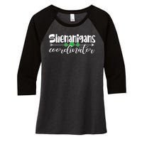 Funny Cute St Patricks Day Shenanigans Coordinator Women's Tri-Blend 3/4-Sleeve Raglan Shirt