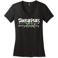 Funny Cute St Patricks Day Shenanigans Coordinator Women's V-Neck T-Shirt